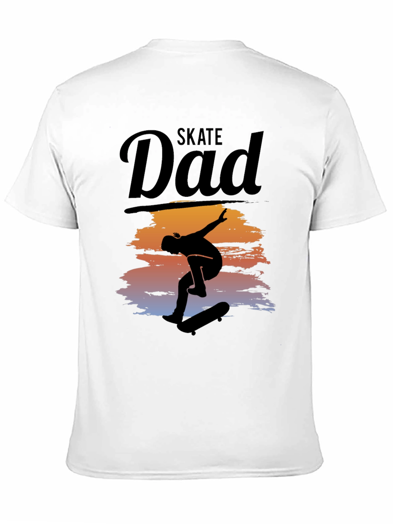 Skate Dad T-Shirt Cool Silhouette Graphic Tee