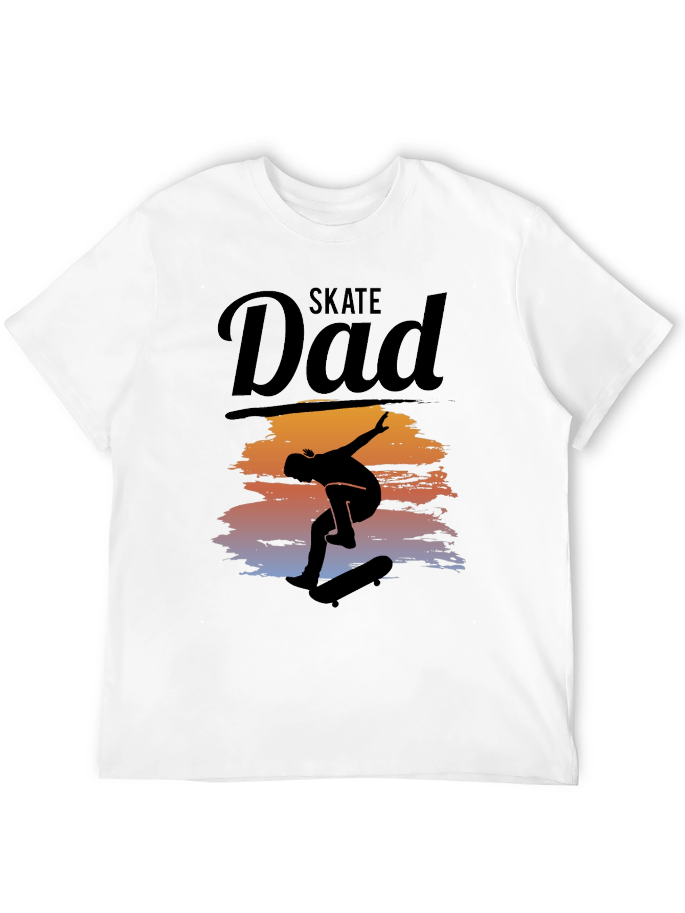 Skate Dad T-Shirt Cool Silhouette Graphic Tee