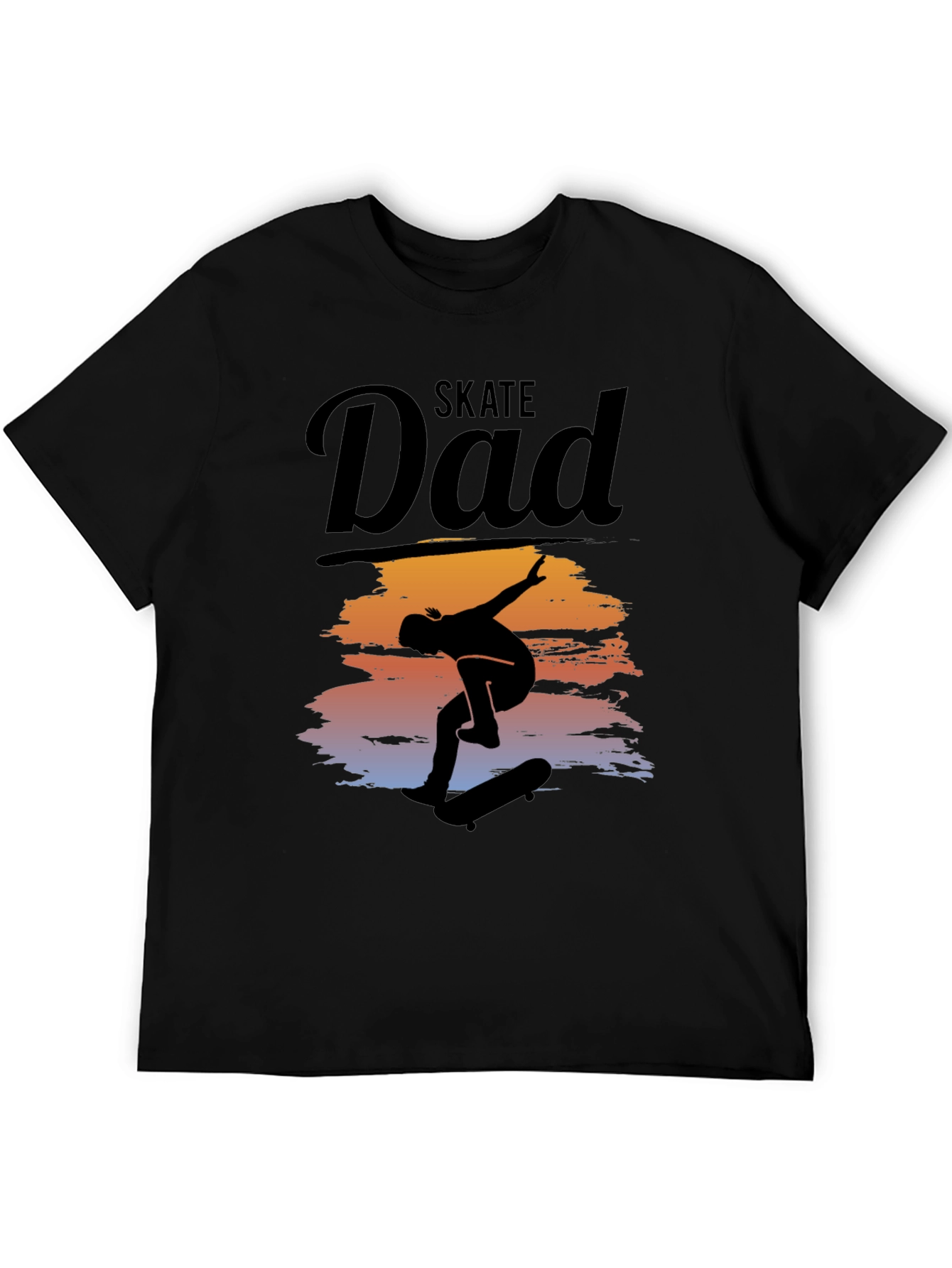 Skate Dad T-Shirt Cool Silhouette Graphic Tee