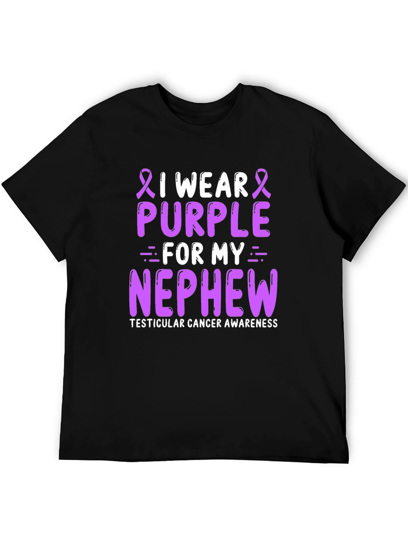 Purple Testicular Cancer Awareness T-Shirt