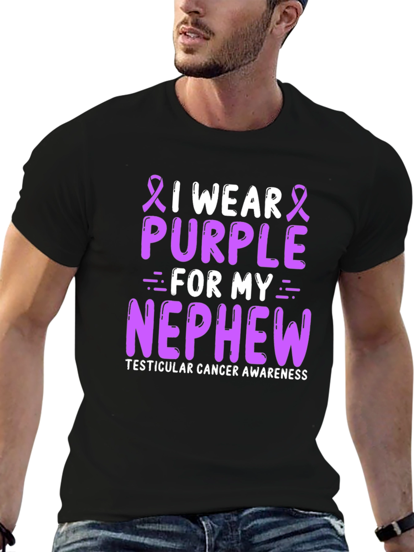 Purple Testicular Cancer Awareness T-Shirt
