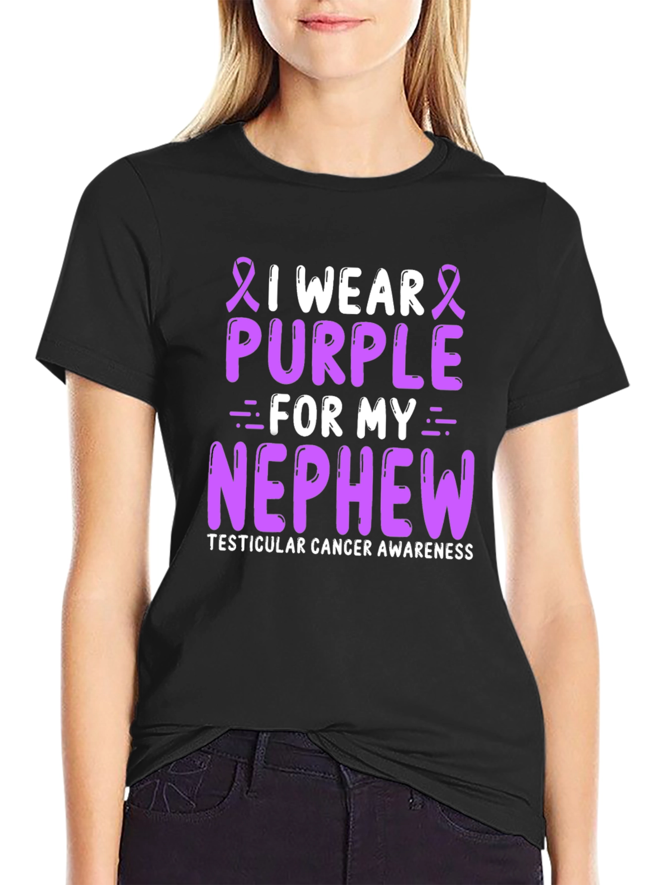 Purple Testicular Cancer Awareness T-Shirt