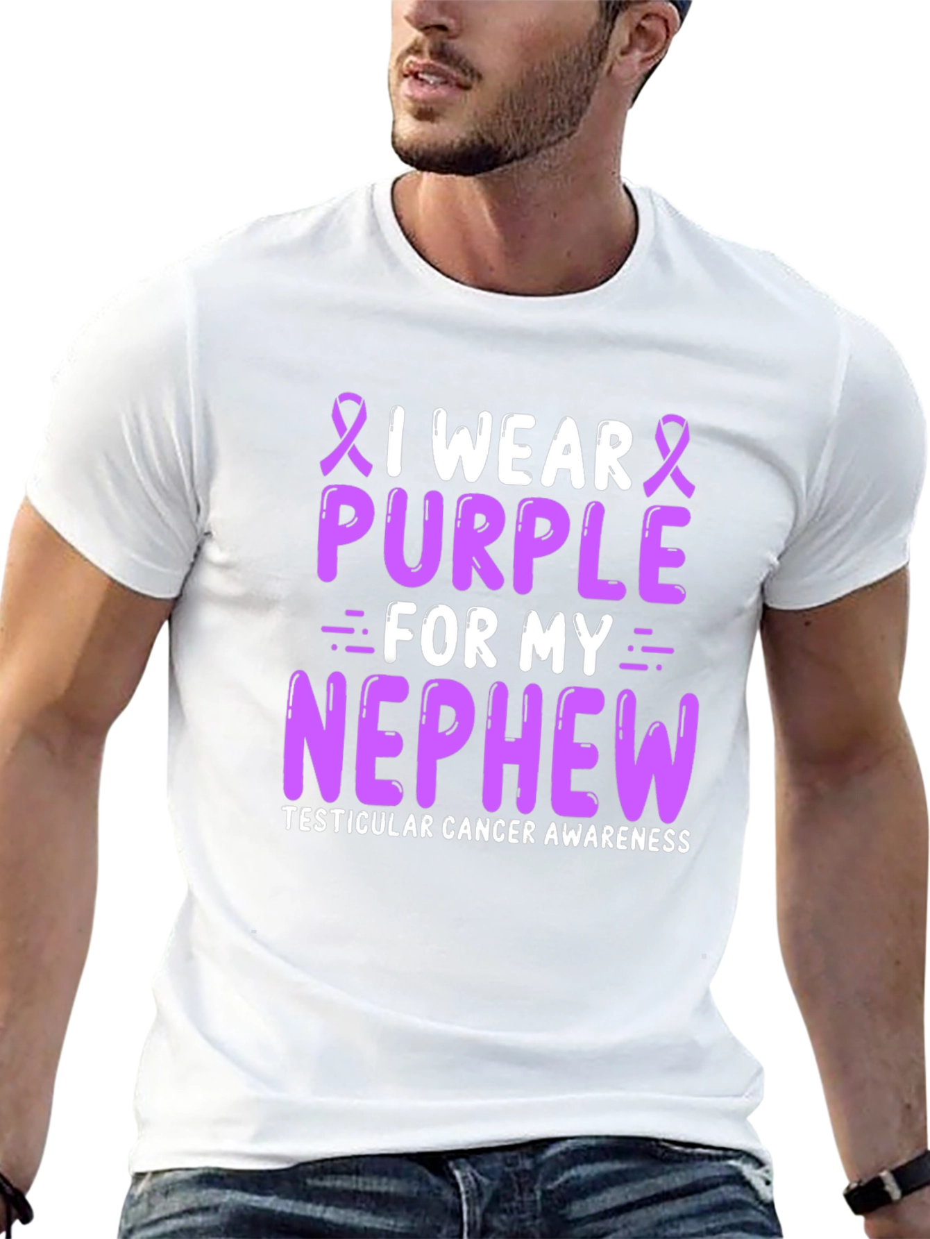 Purple Testicular Cancer Awareness T-Shirt