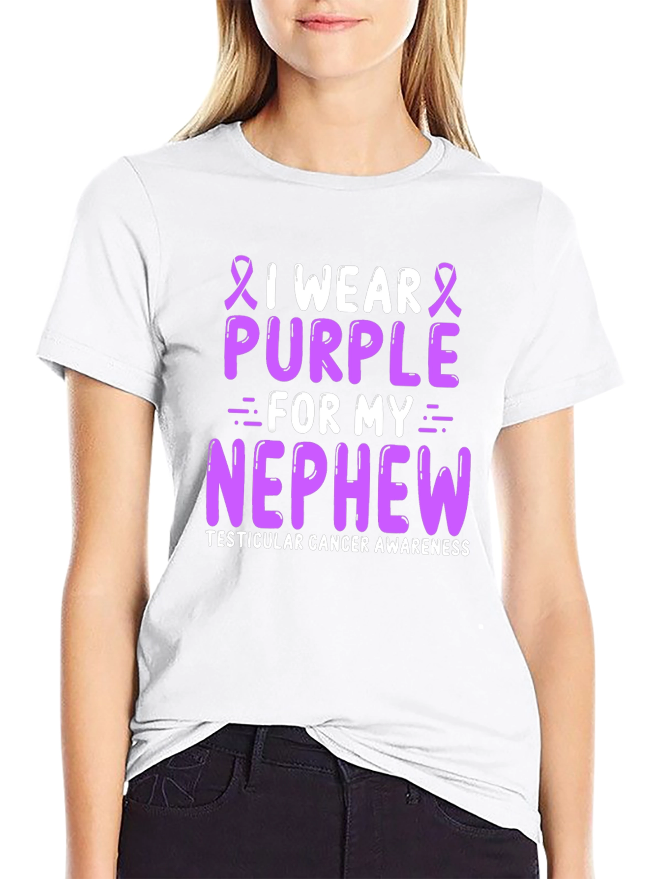 Purple Testicular Cancer Awareness T-Shirt