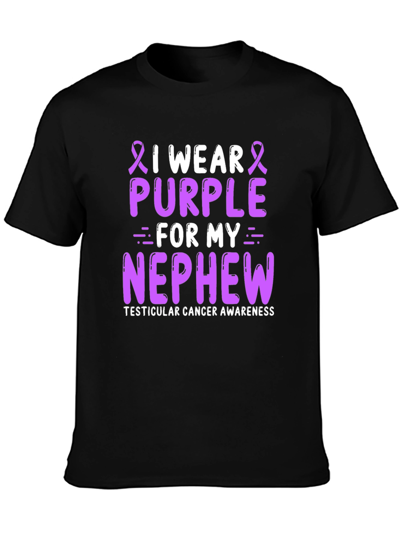 Purple Testicular Cancer Awareness T-Shirt