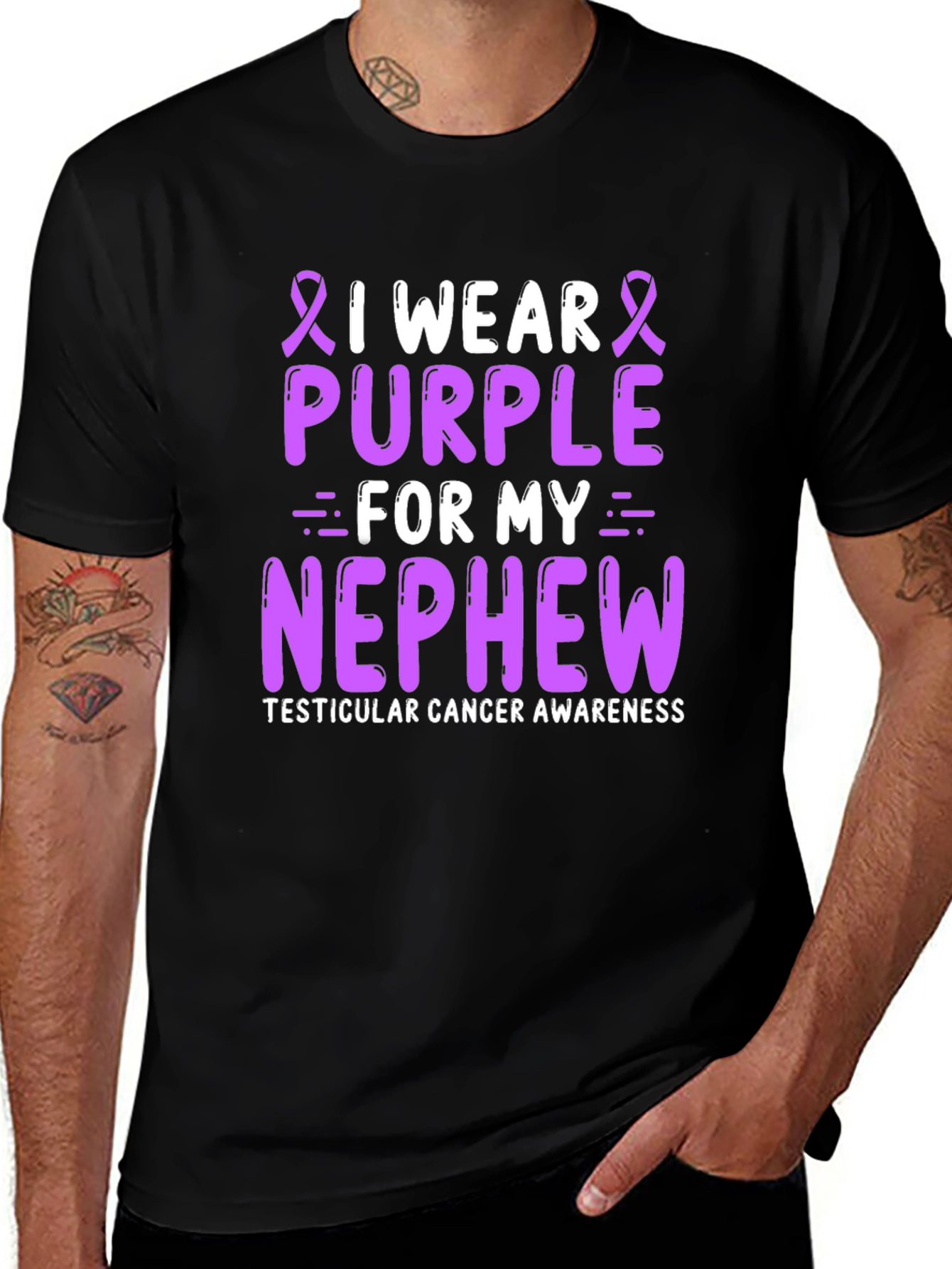 Purple Testicular Cancer Awareness T-Shirt