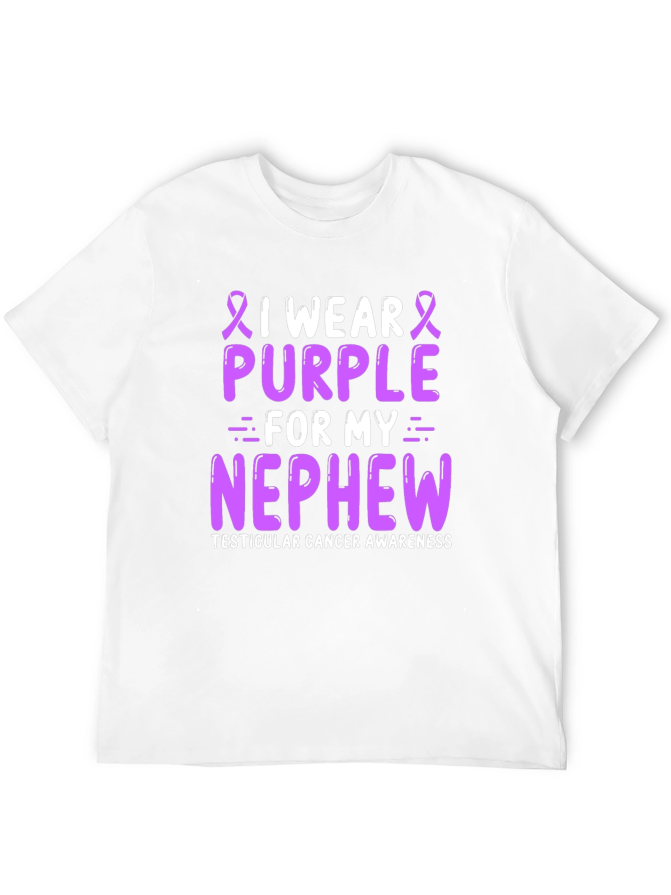 Purple Testicular Cancer Awareness T-Shirt