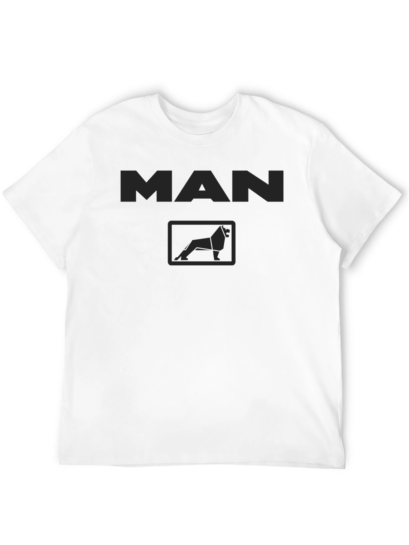 MAN Logo Graphic Black T-Shirt - Modern Style