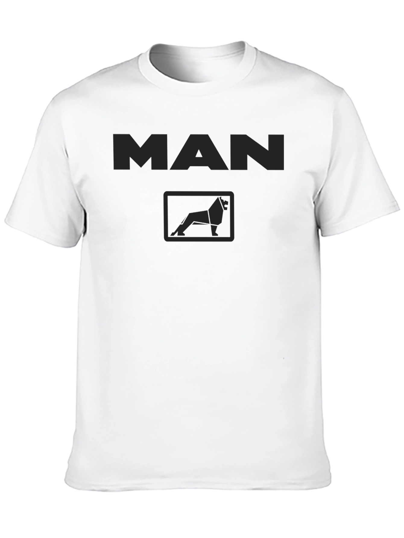 MAN Logo Graphic Black T-Shirt - Modern Style