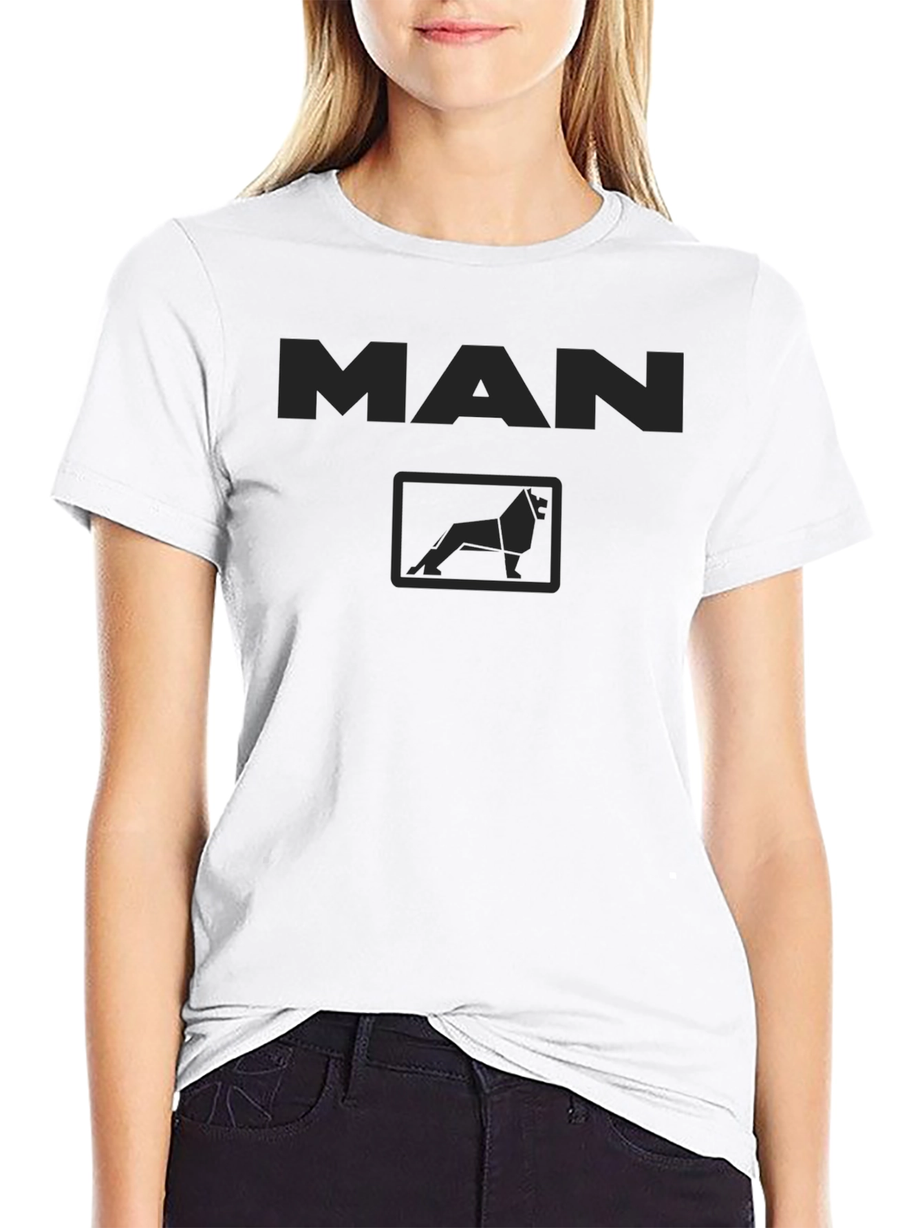MAN Logo Graphic Black T-Shirt - Modern Style