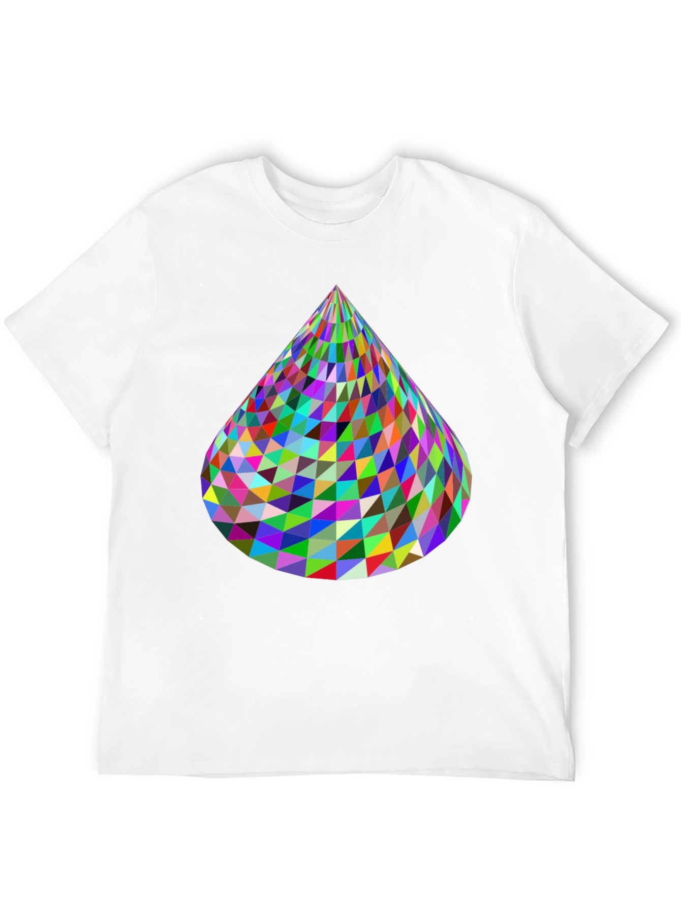 Geometric Cone T-Shirt - Vibrant & Modern Design
