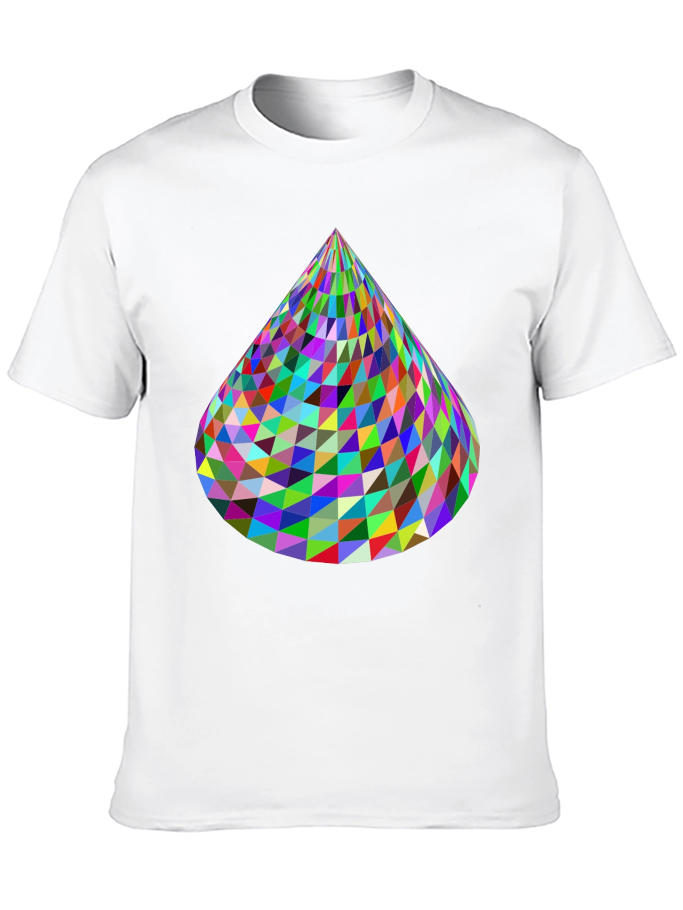 Geometric Cone T-Shirt - Vibrant & Modern Design