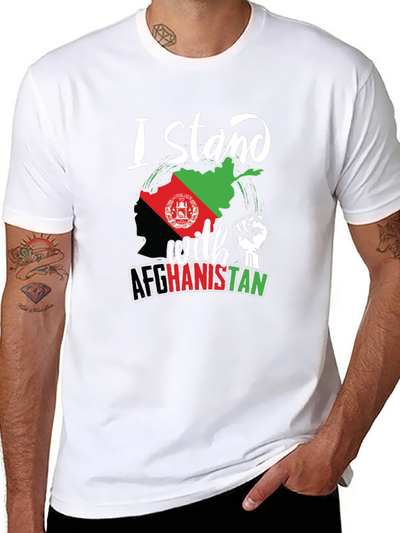 I Stand With Afghanistan Graphic Tee
