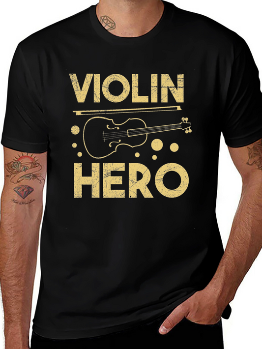 Violin Hero Graphic Tee - Musician T-Shirt