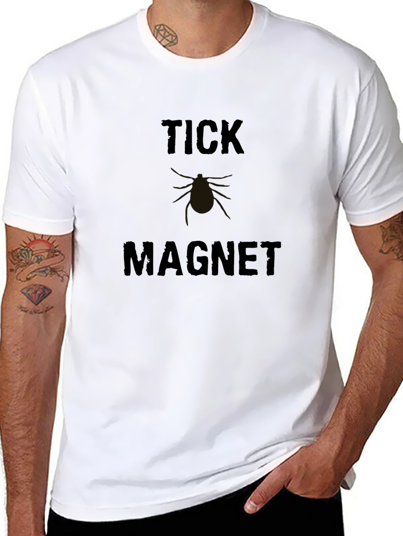Tick Magnet Novelty Graphic T-Shirt