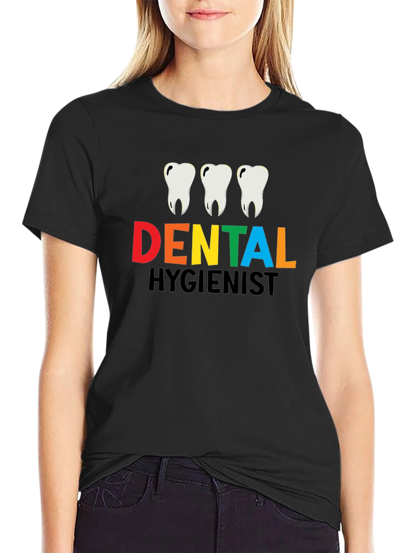 Dental Hygienist T-Shirt - Black Cotton Tee