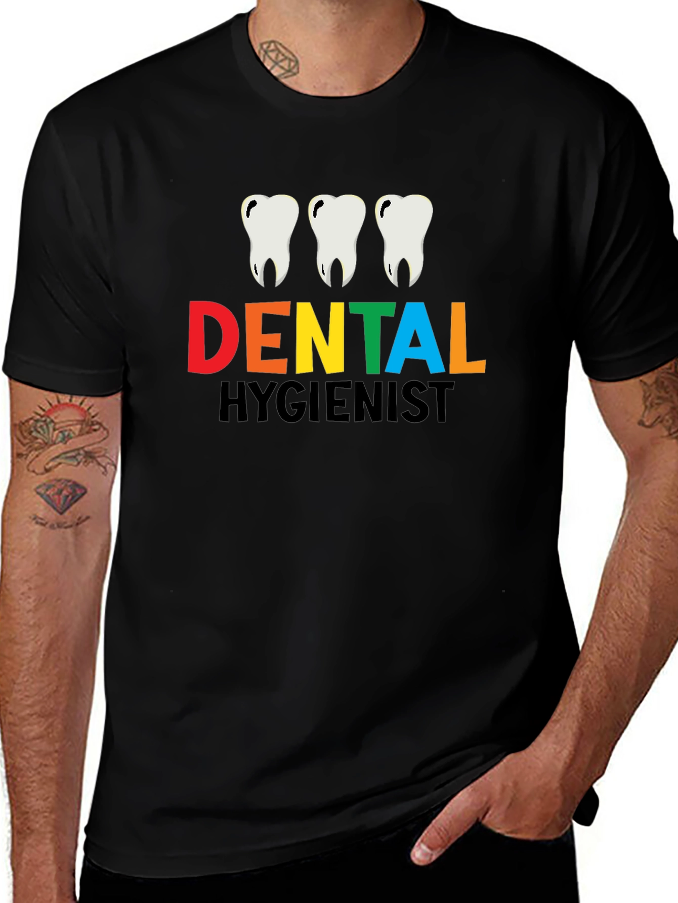 Dental Hygienist T-Shirt - Black Cotton Tee