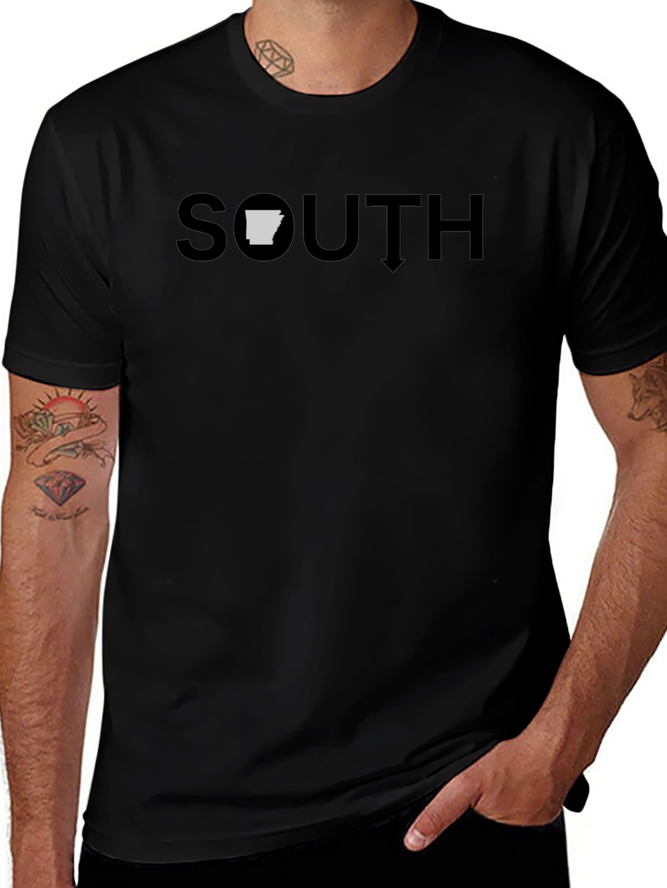 South T-Shirt with Arkansas State Symbol