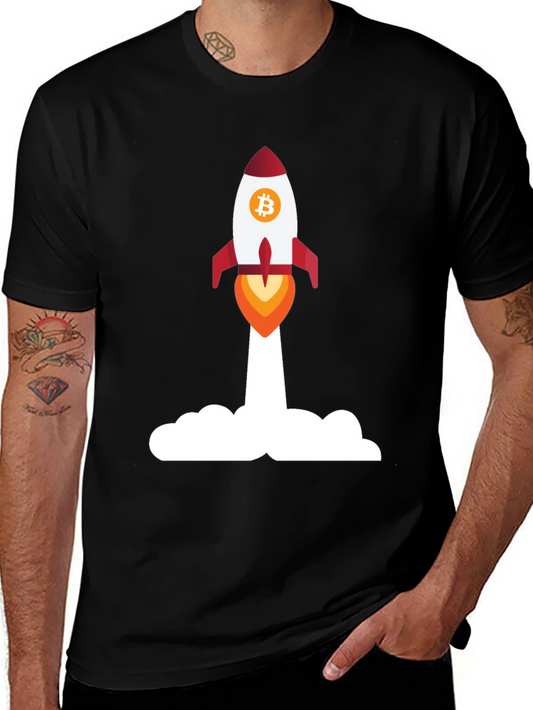 Bitcoin Rocket Launch T-Shirt - Crypto Apparel