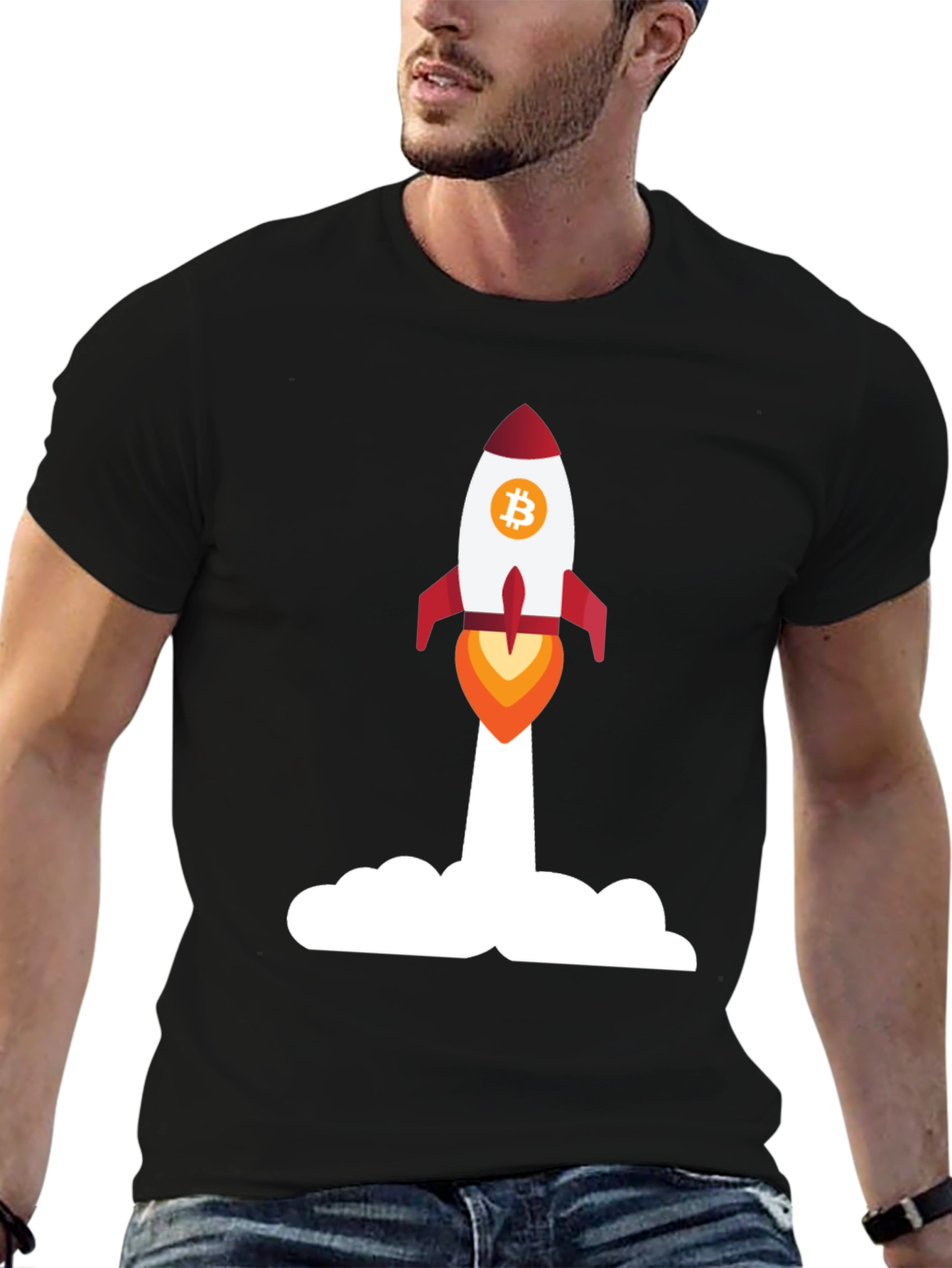 Bitcoin Rocket Launch T-Shirt - Crypto Apparel
