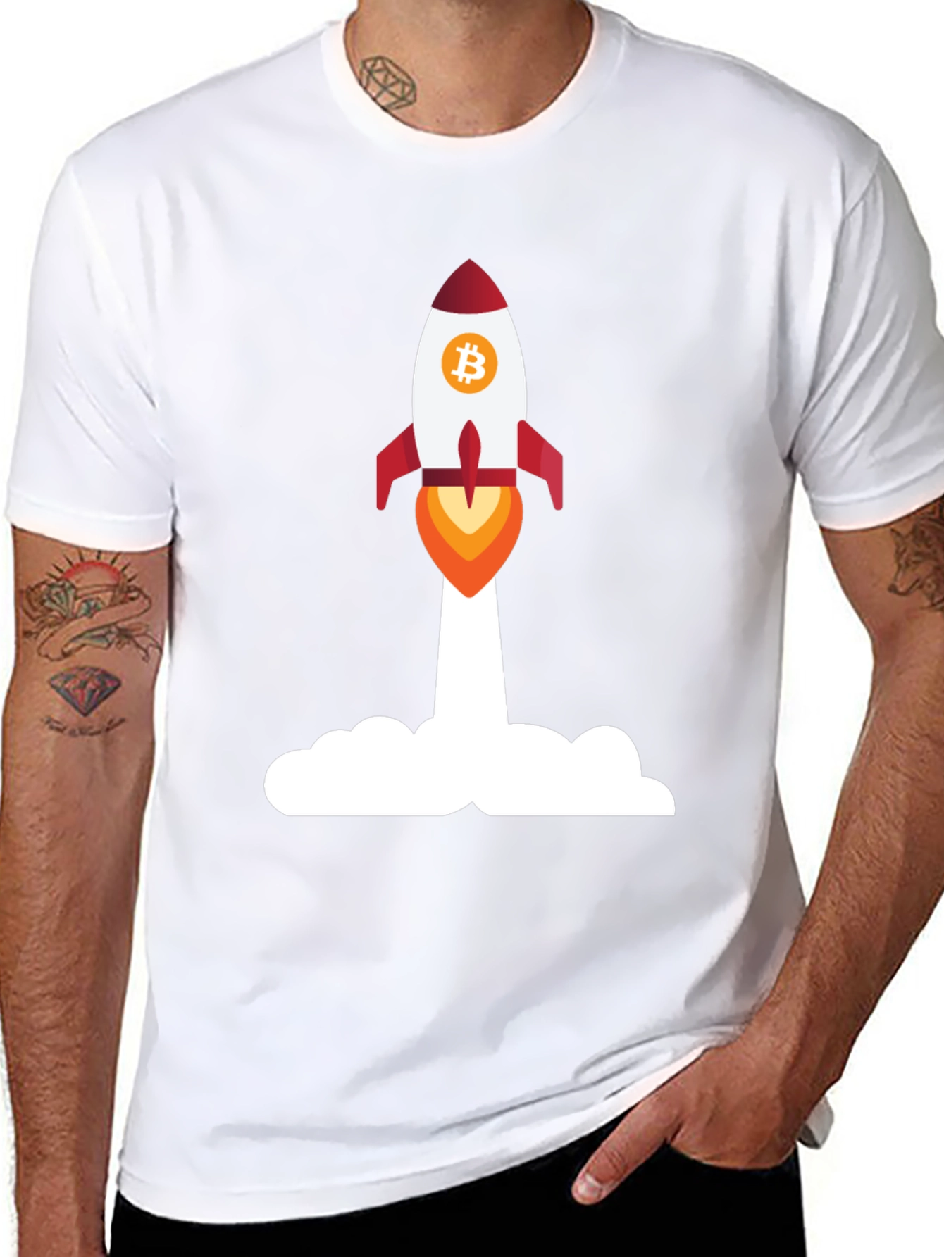 Bitcoin Rocket Launch T-Shirt - Crypto Apparel