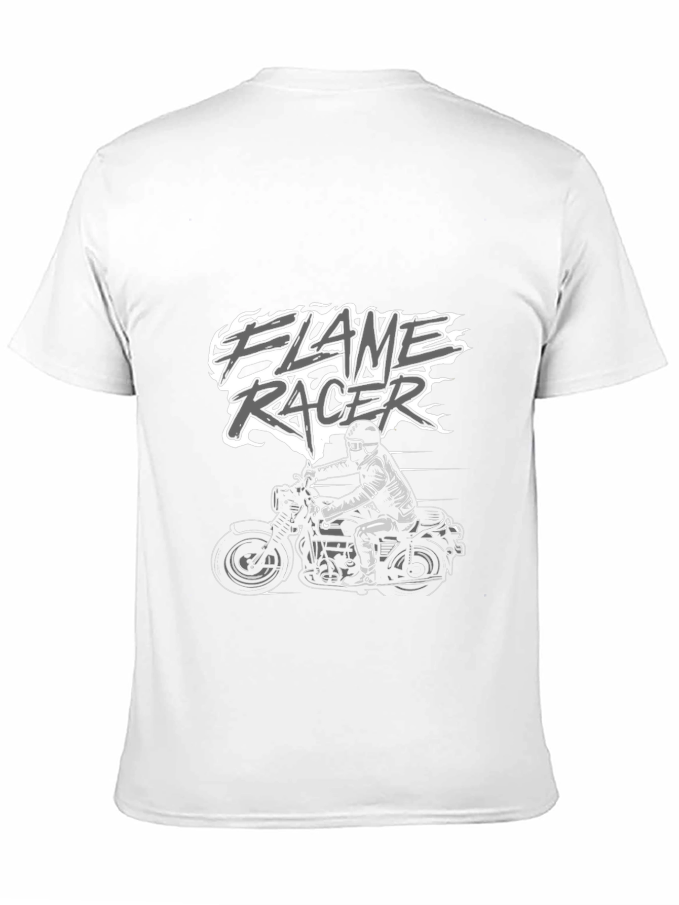 Flame Racer Graphic T-Shirt - Black
