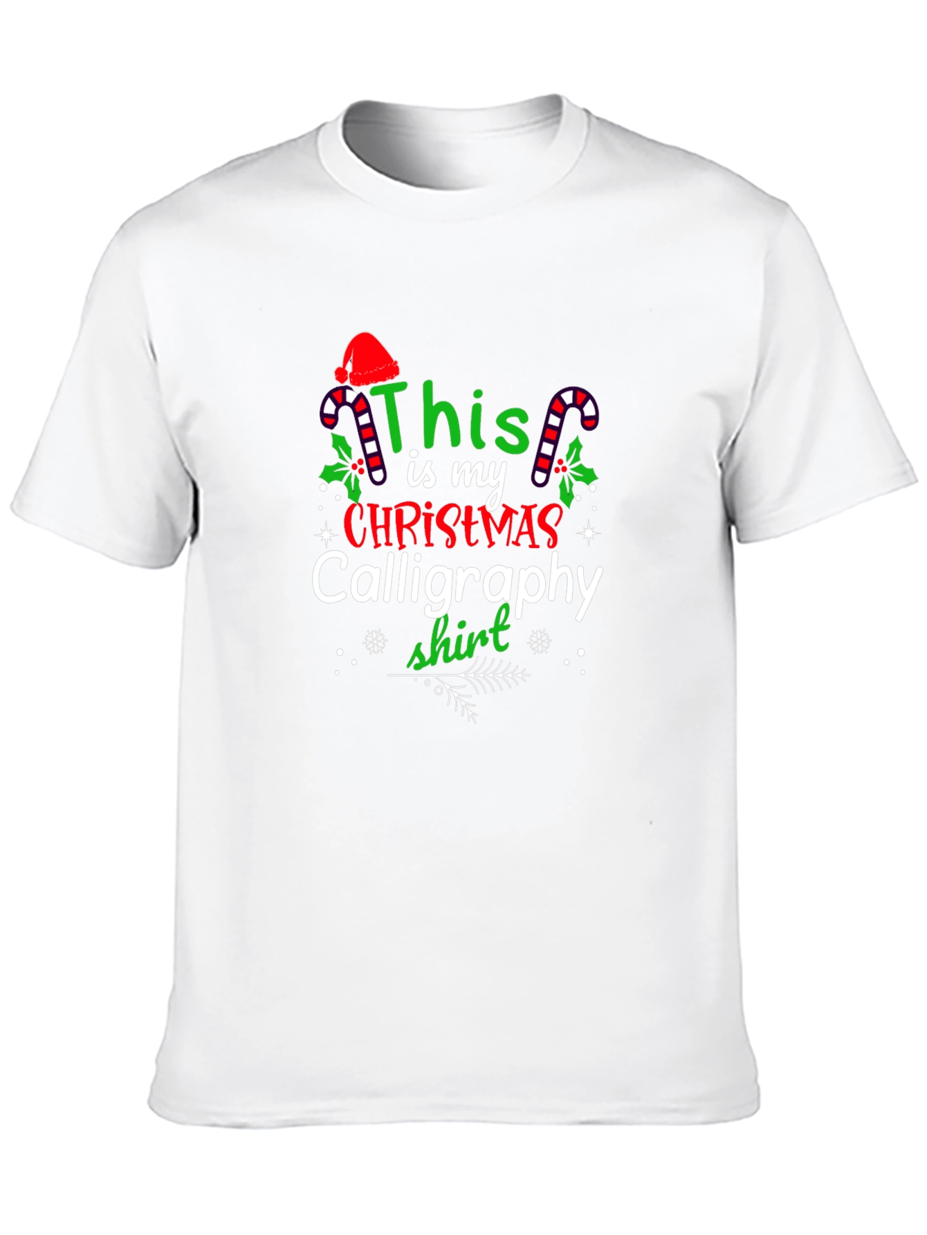 Festive Christmas Calligraphy Shirt