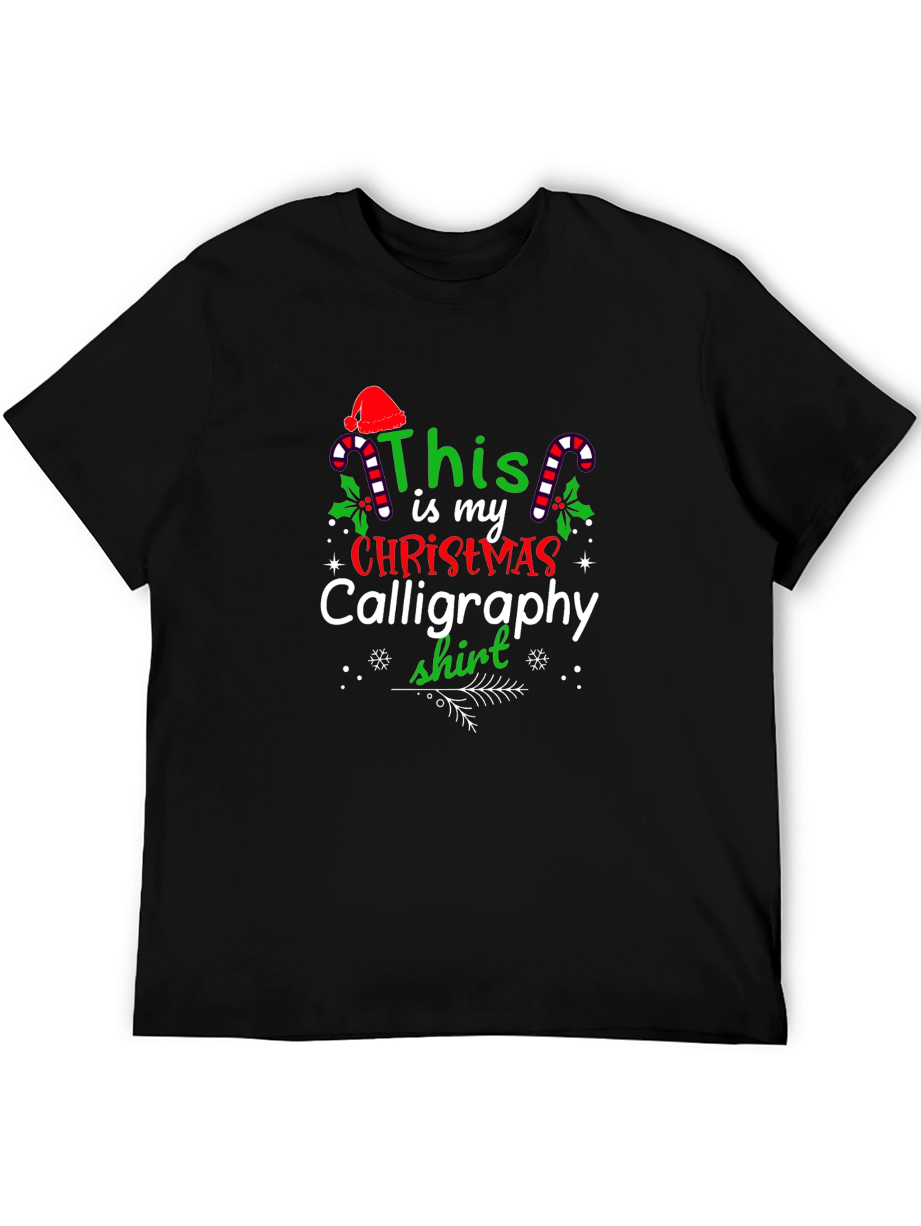 Festive Christmas Calligraphy Shirt