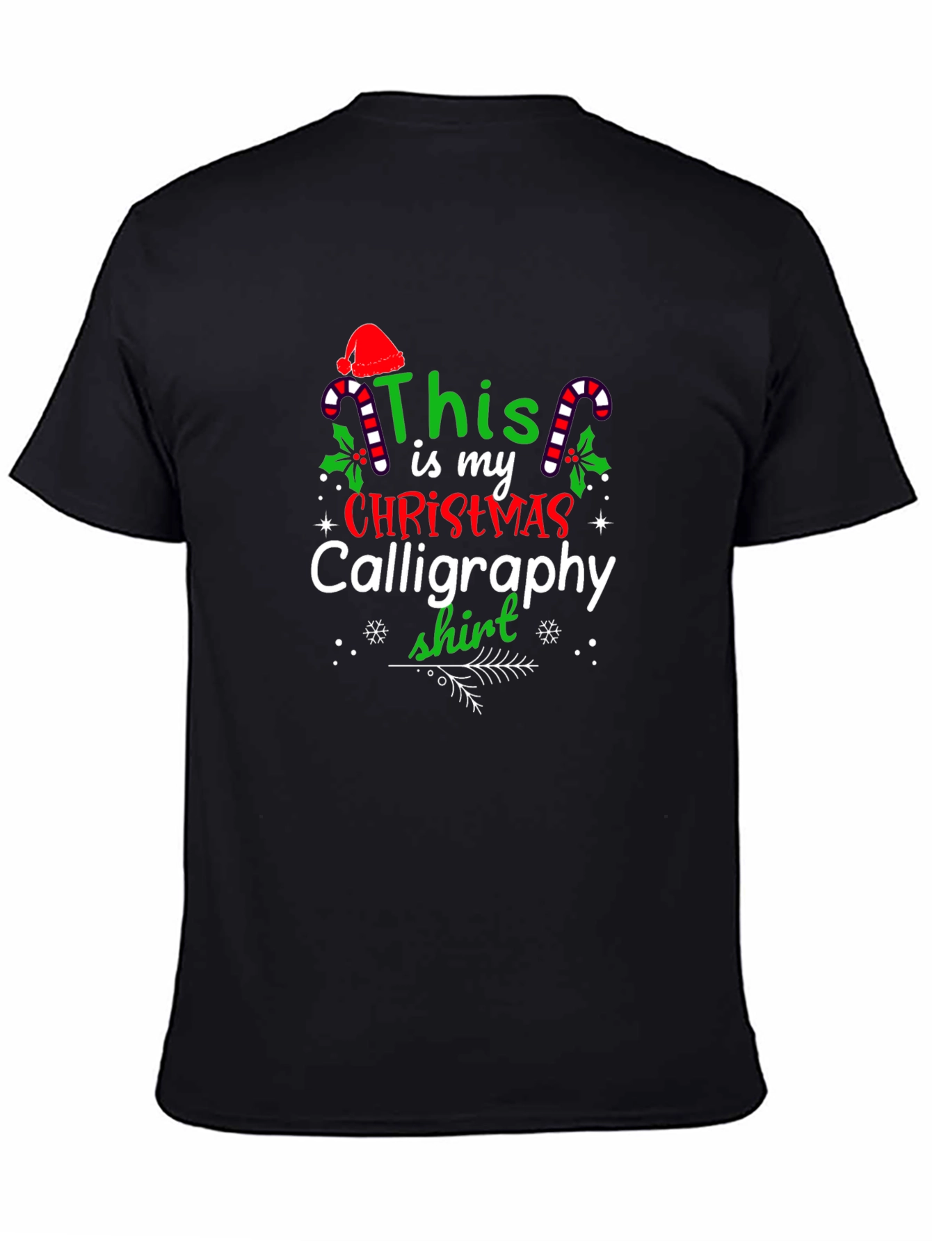 Festive Christmas Calligraphy Shirt