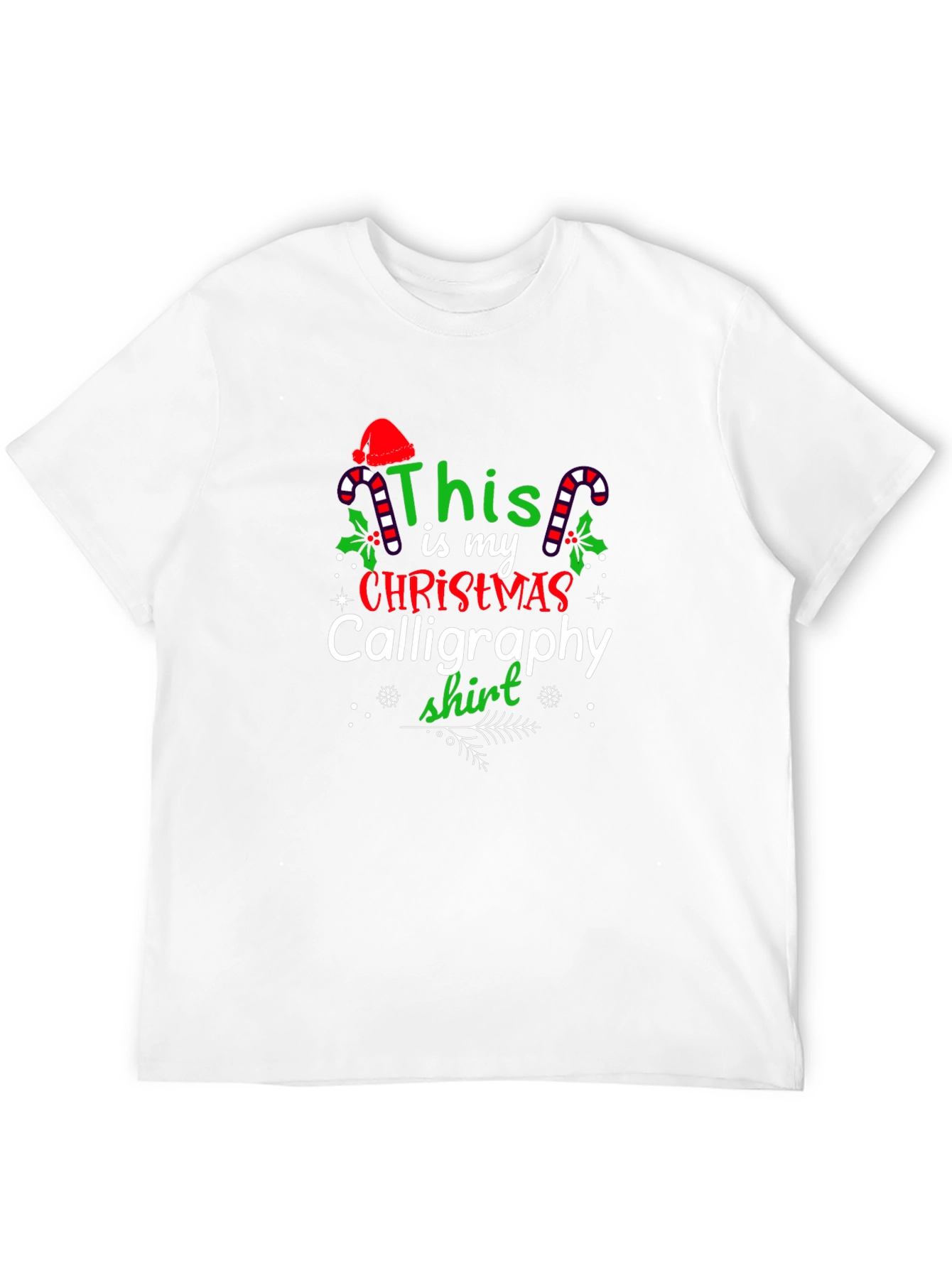Festive Christmas Calligraphy Shirt