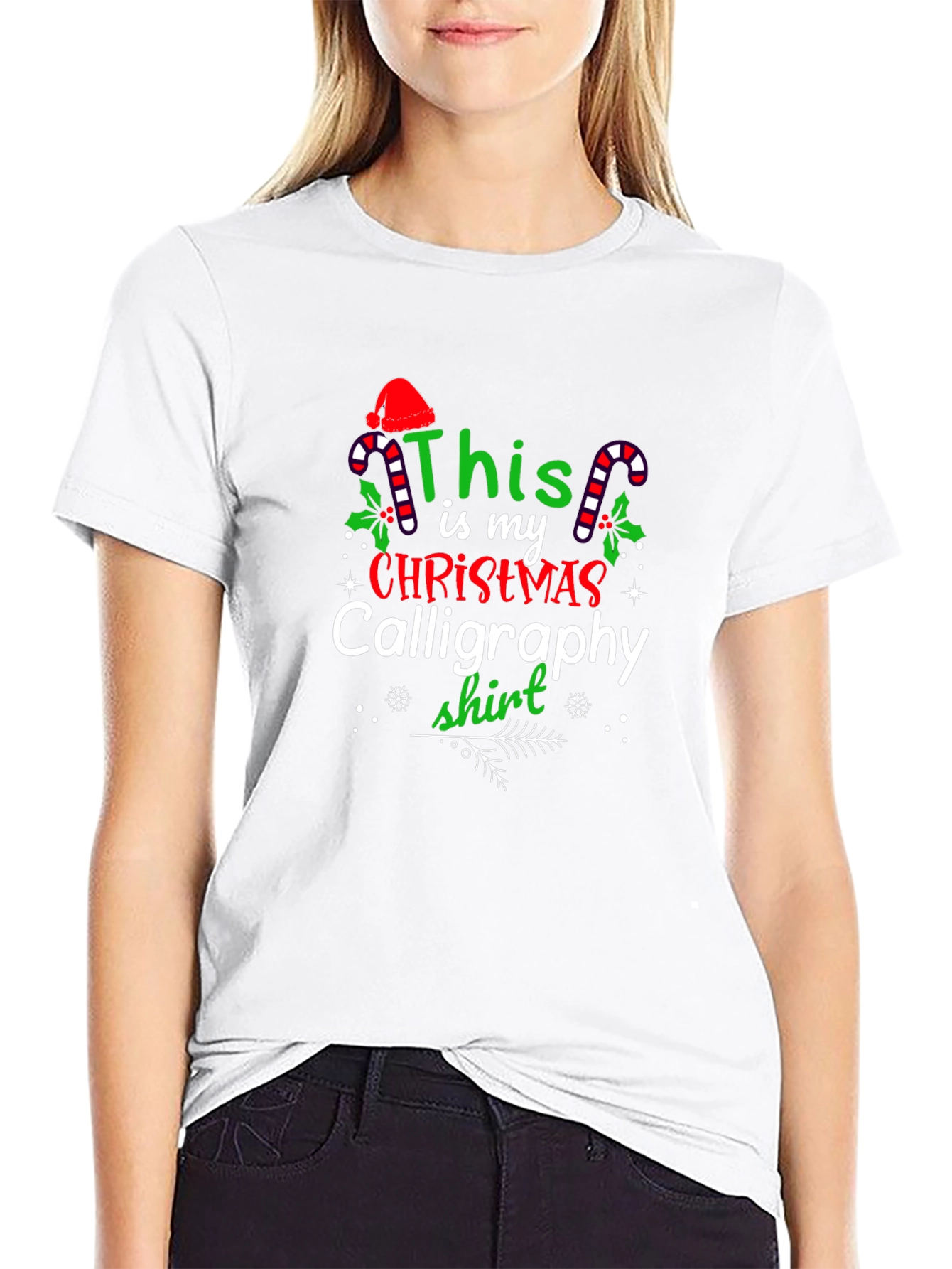 Festive Christmas Calligraphy Shirt