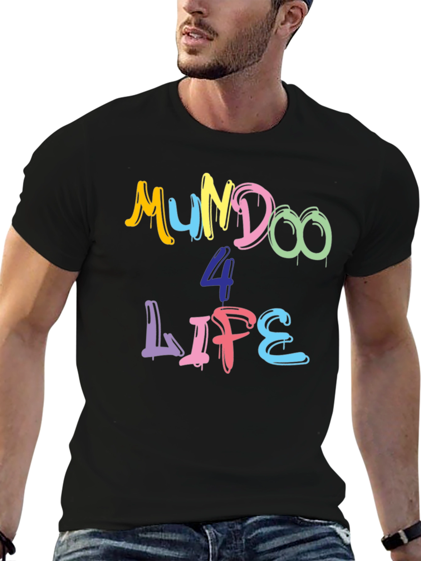 Mundoo 4 Life Black T-Shirt