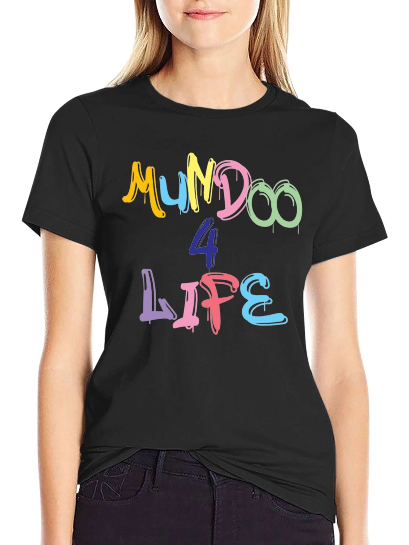 Mundoo 4 Life Black T-Shirt