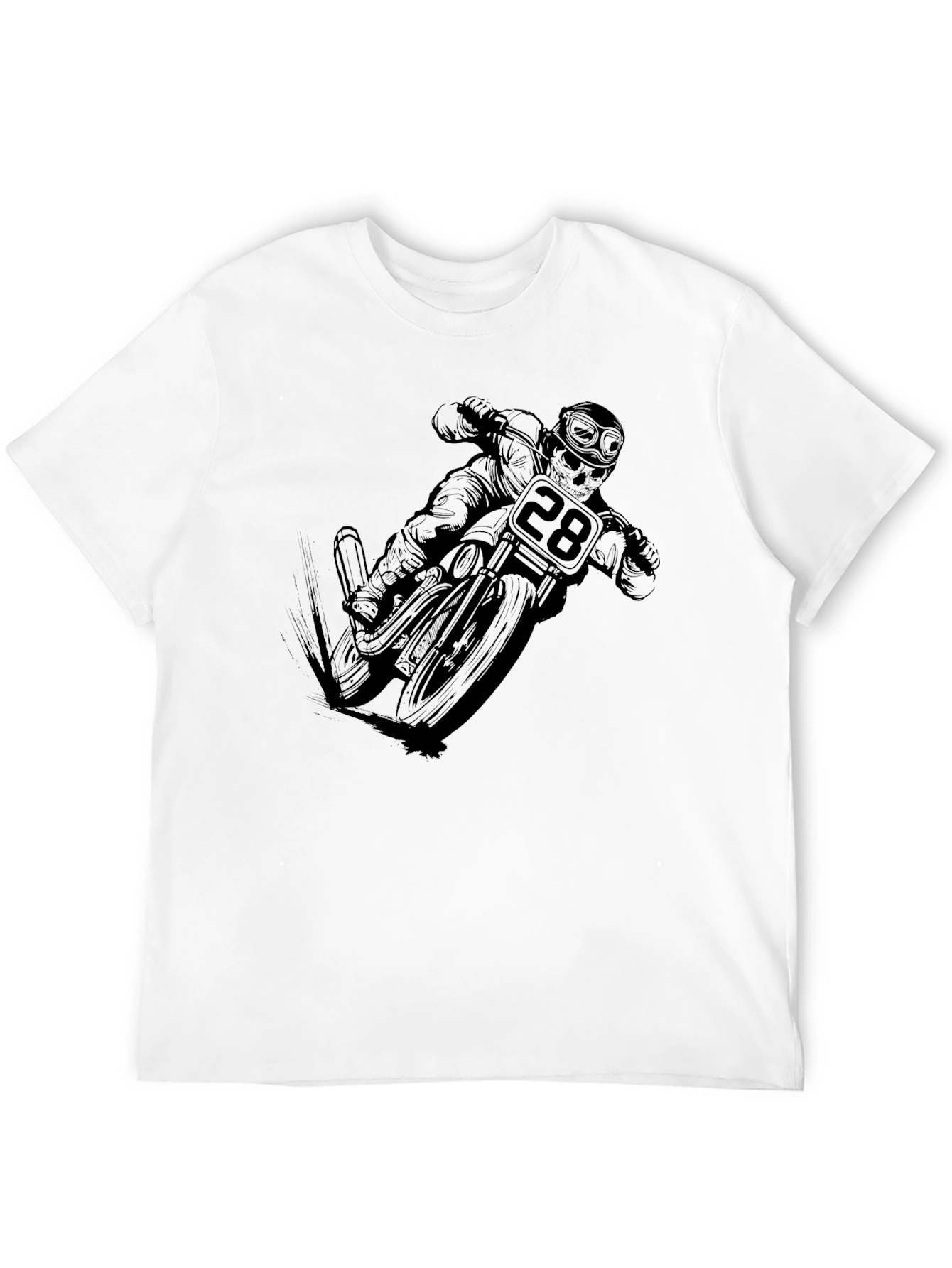 Black Motorcycle Rider Graphic Tee