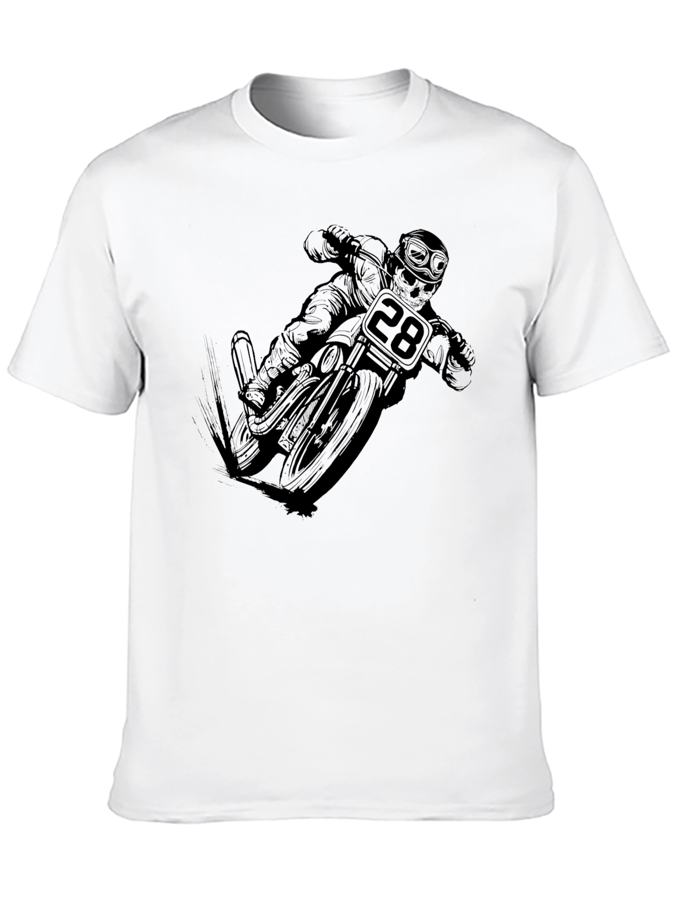 Black Motorcycle Rider Graphic Tee