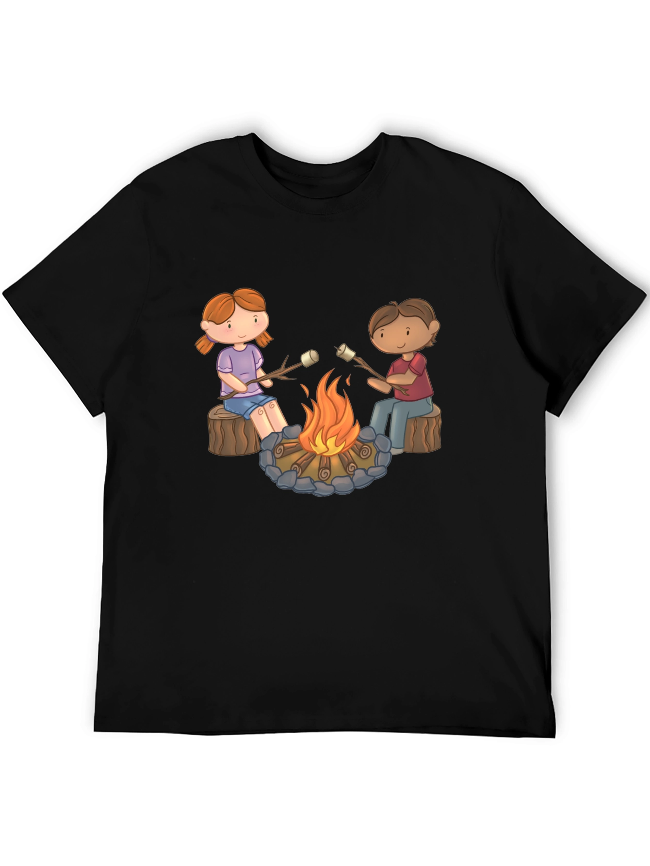 Marshmallow Roasting Graphic T-Shirt