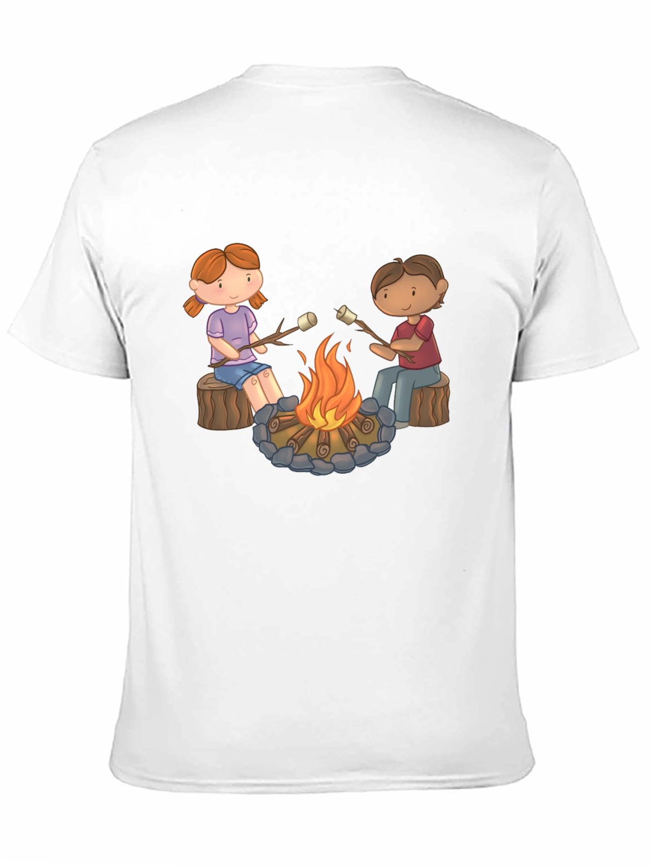 Marshmallow Roasting Graphic T-Shirt