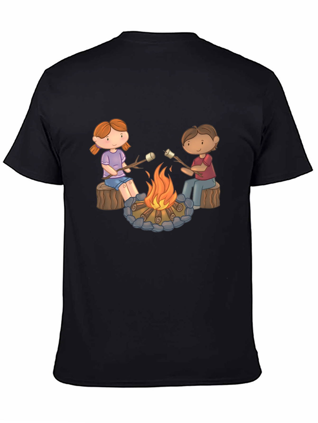Marshmallow Roasting Graphic T-Shirt