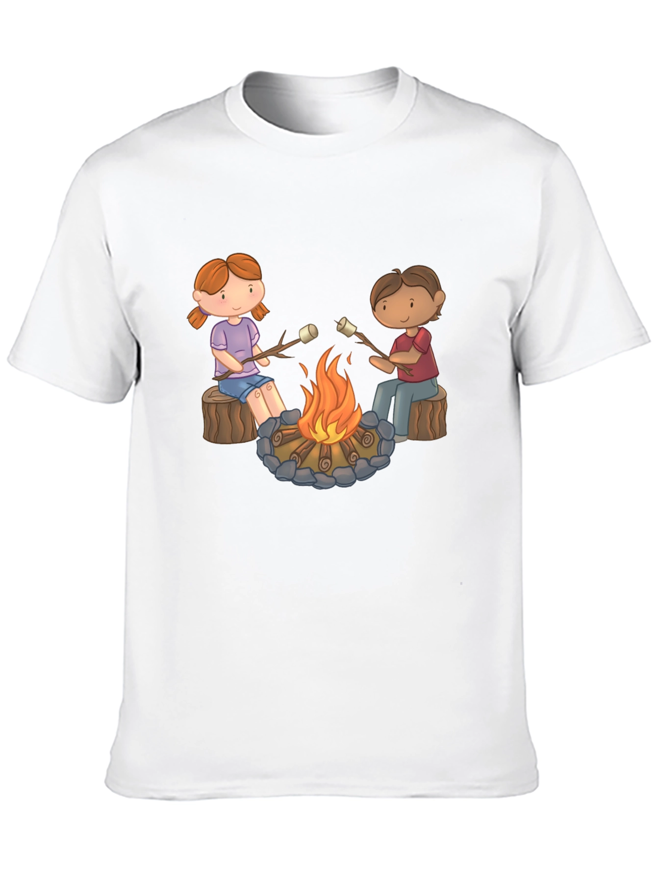 Marshmallow Roasting Graphic T-Shirt