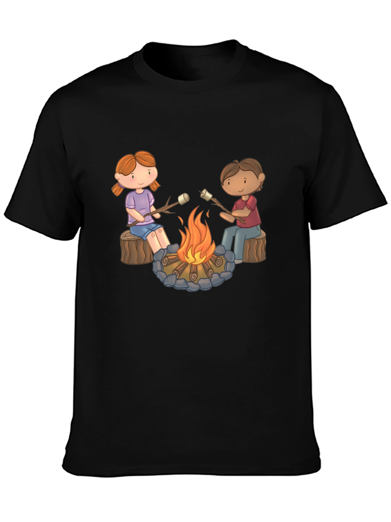 Marshmallow Roasting Graphic T-Shirt