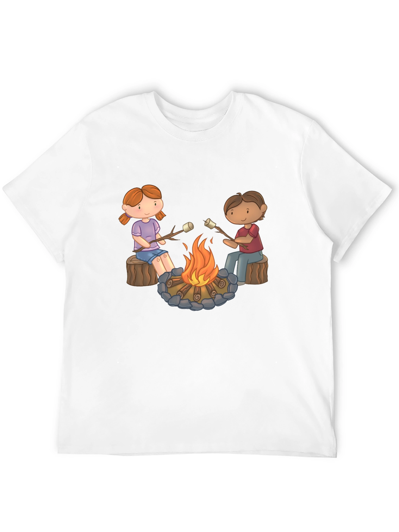 Marshmallow Roasting Graphic T-Shirt
