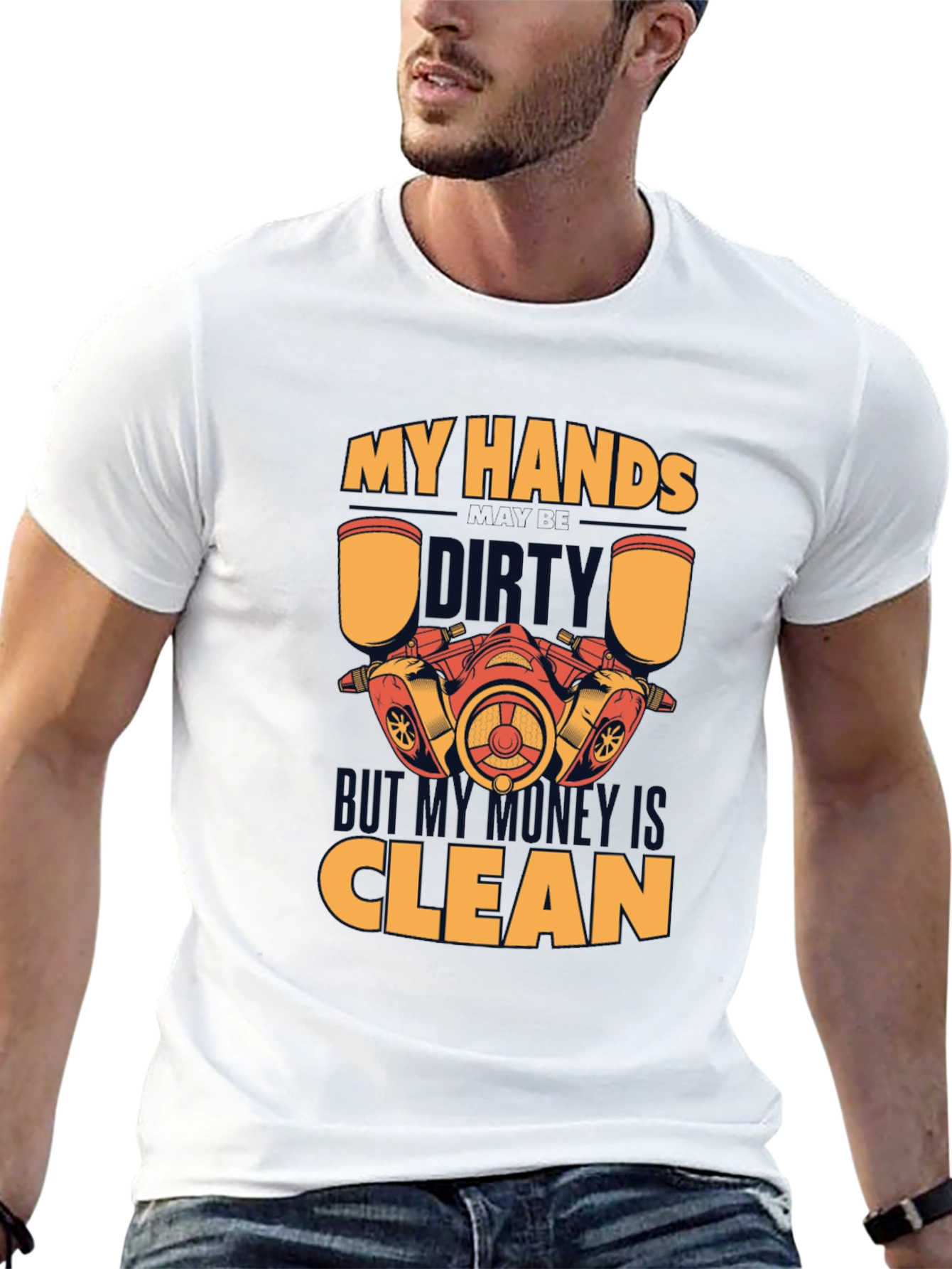 Dirty Hands Clean Money T-Shirt Mechanic Gift