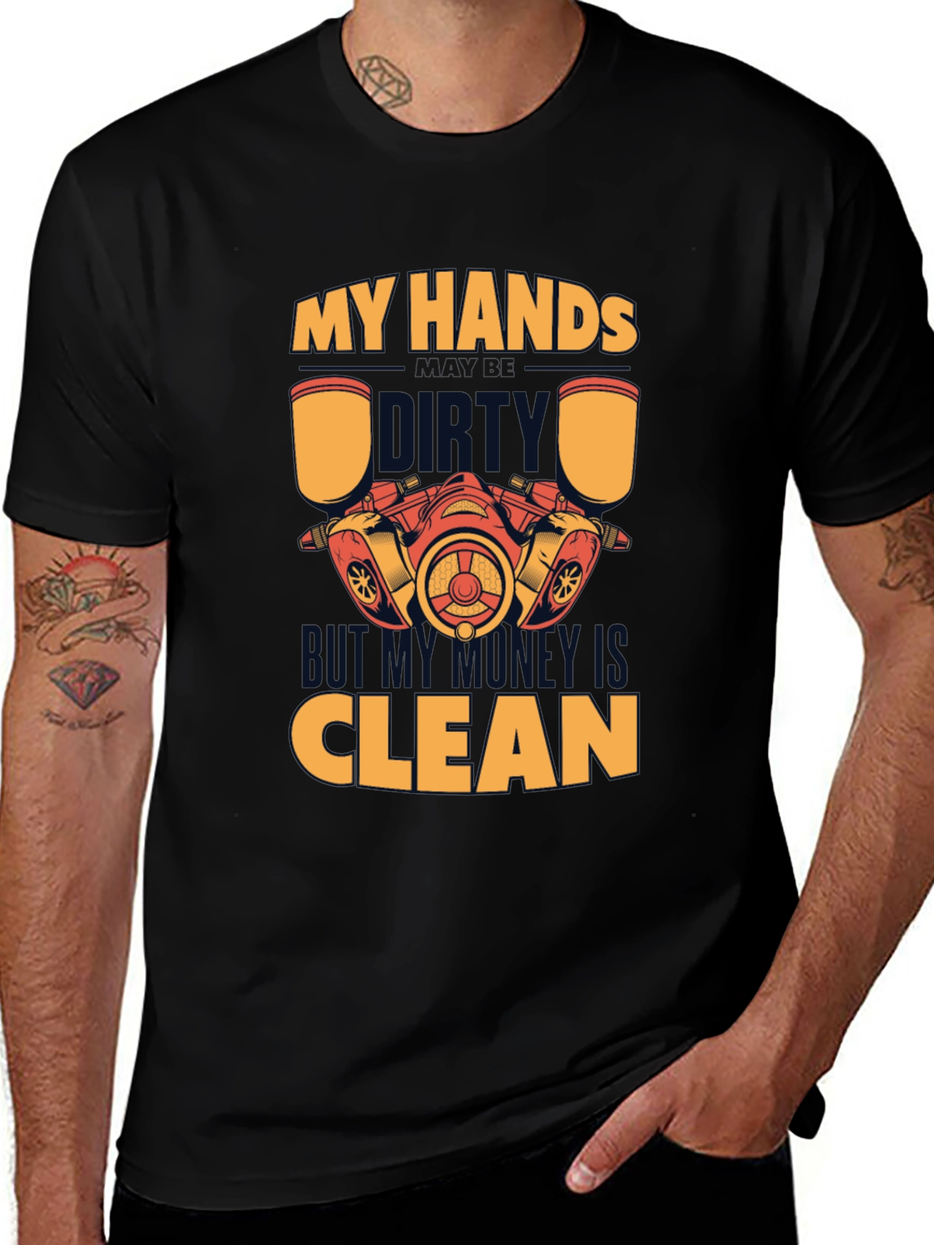 Dirty Hands Clean Money T-Shirt Mechanic Gift