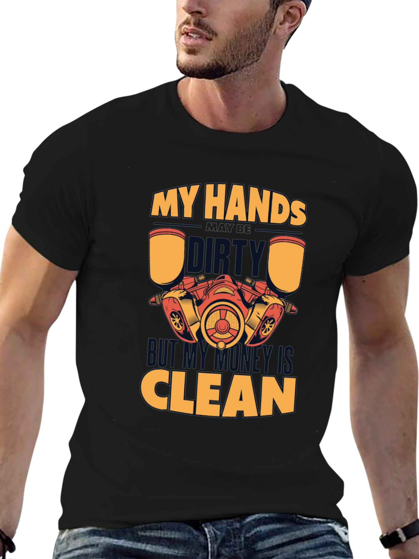 Dirty Hands Clean Money T-Shirt Mechanic Gift