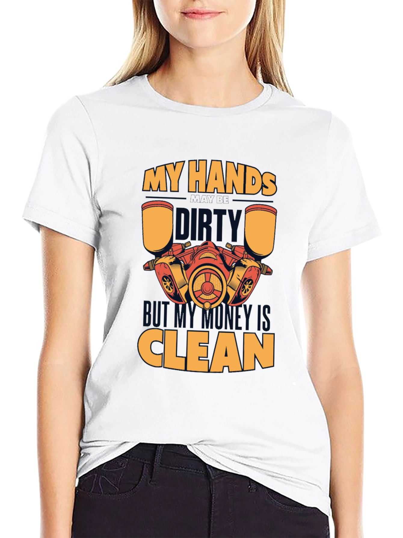 Dirty Hands Clean Money T-Shirt Mechanic Gift