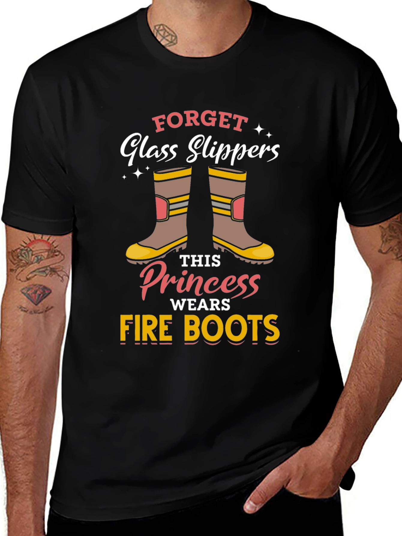 Firefighter Princess T-Shirt: Forget Glass Slippers!