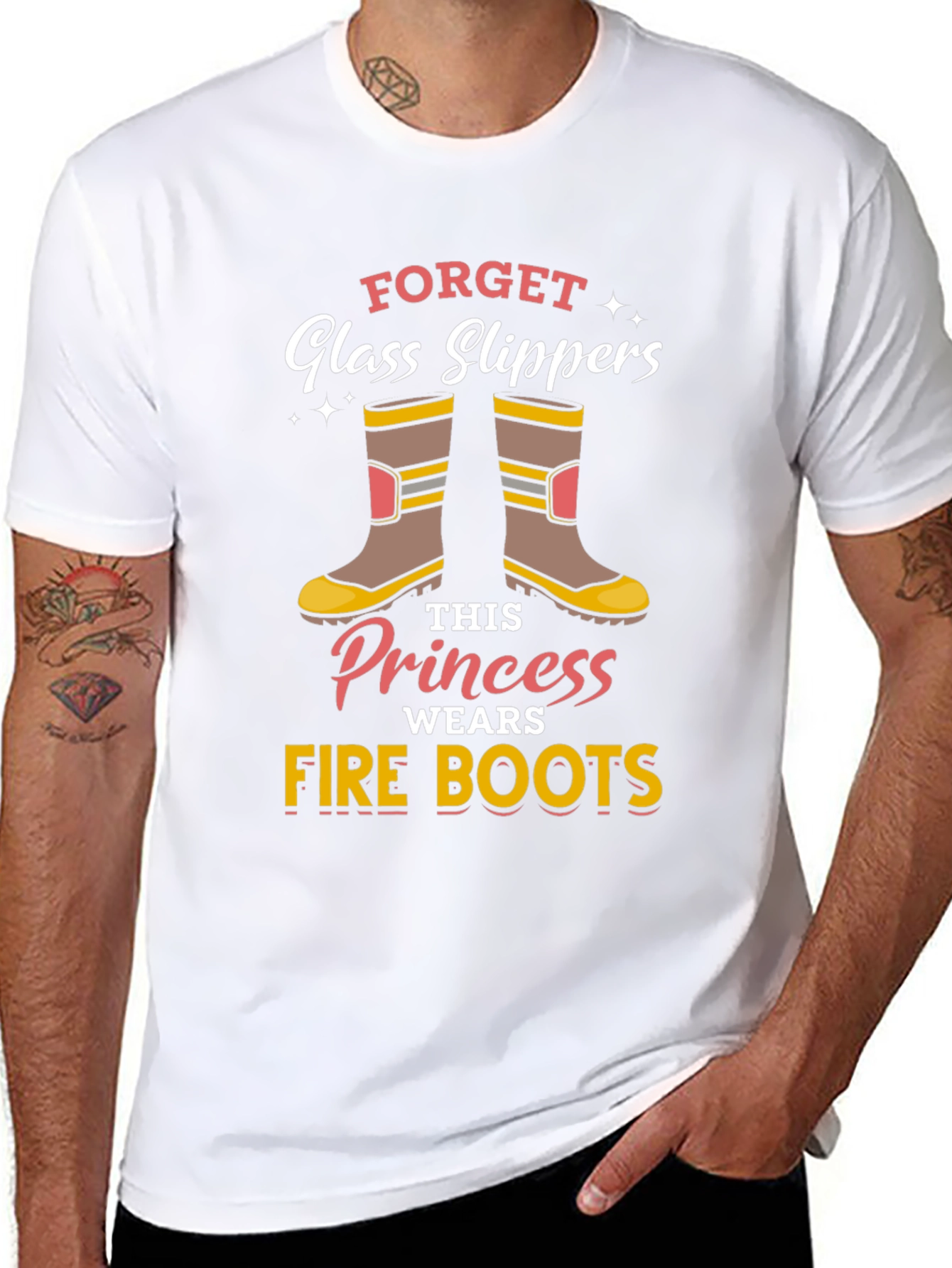 Firefighter Princess T-Shirt: Forget Glass Slippers!