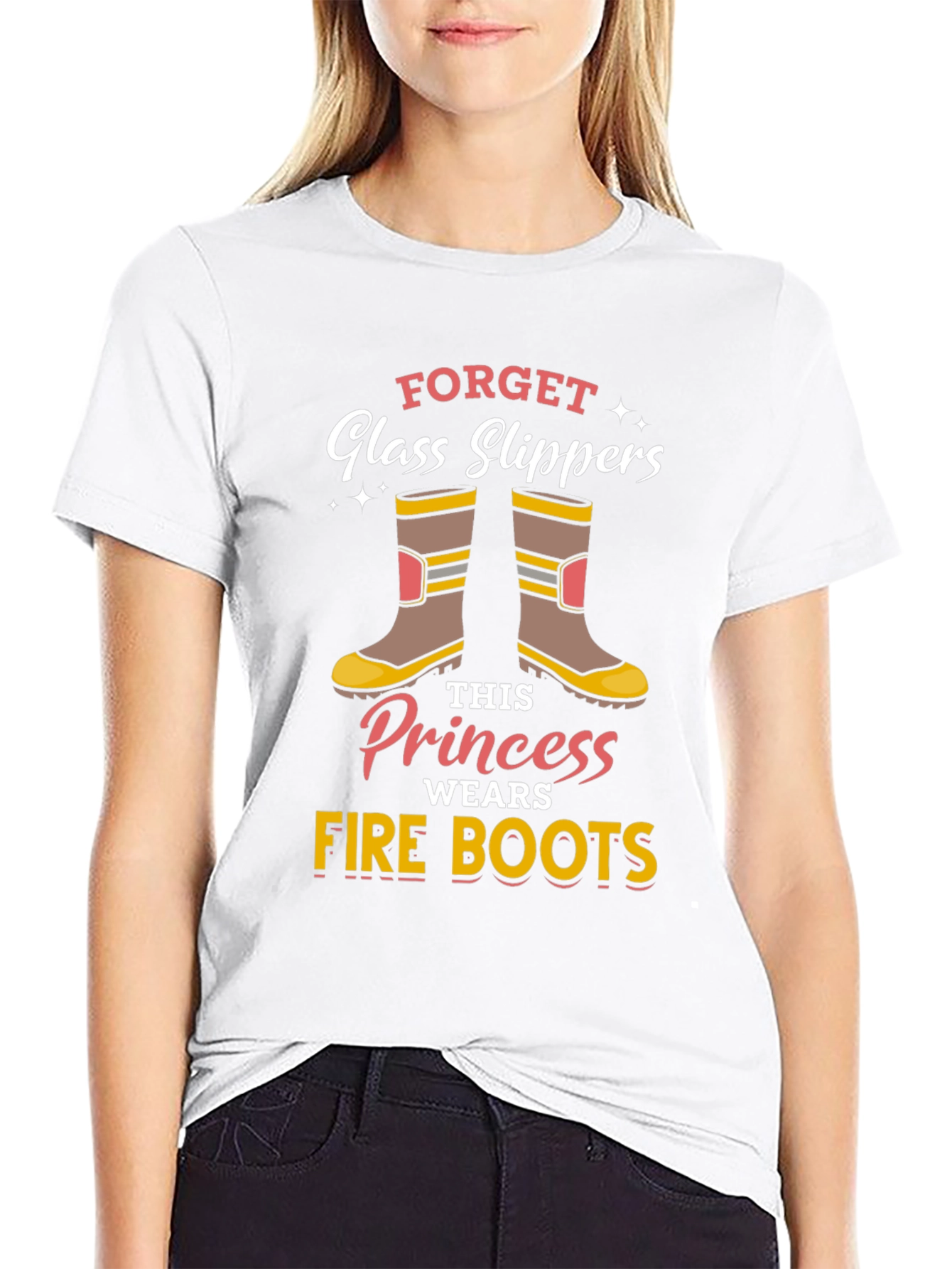 Firefighter Princess T-Shirt: Forget Glass Slippers!