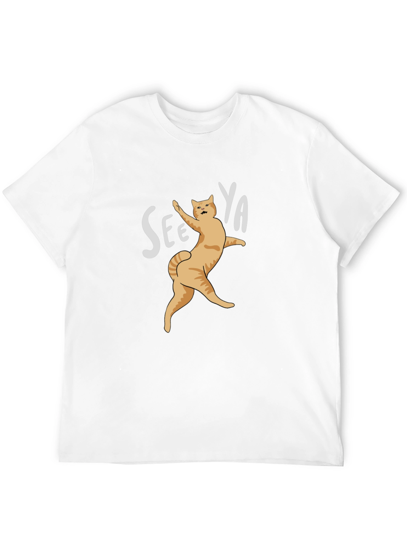 See Ya Cat Graphic Black T-Shirt
