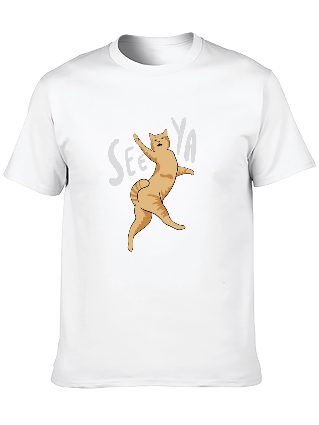 See Ya Cat Graphic Black T-Shirt